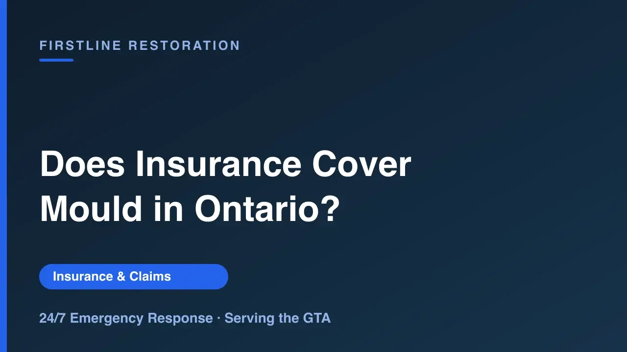Does Home Insurance Cover Mould in Ontario?, Firstline restoration guidance for the GTA