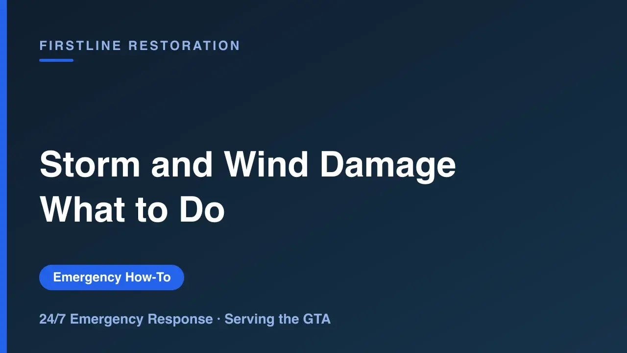 Storm and Wind Damage: What to Do and What Insurance Covers, Firstline restoration guidance for the GTA