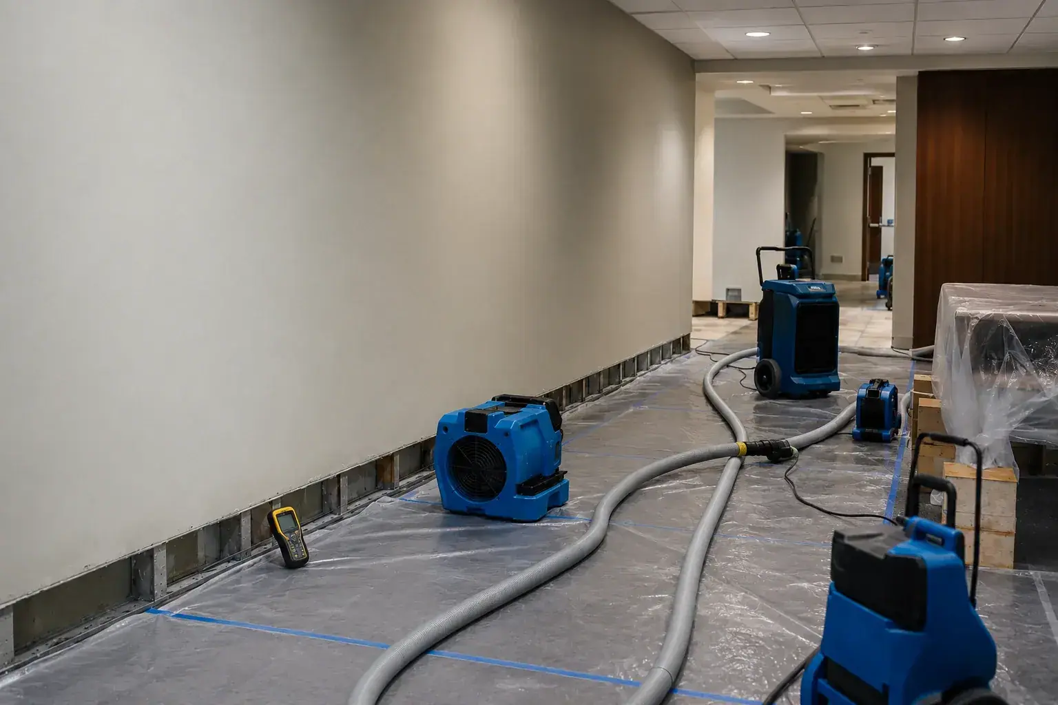 Commercial Sewage Backup Restoration North York professional restoration jobsite
