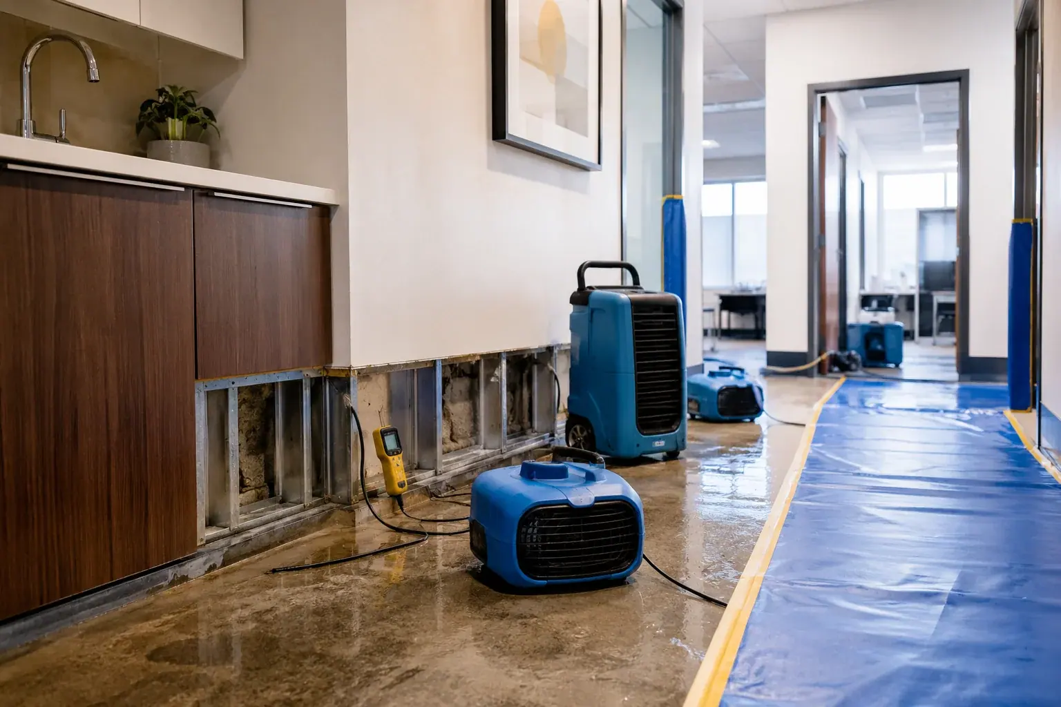 Commercial Water Damage Restoration damage documentation and insurance claim support