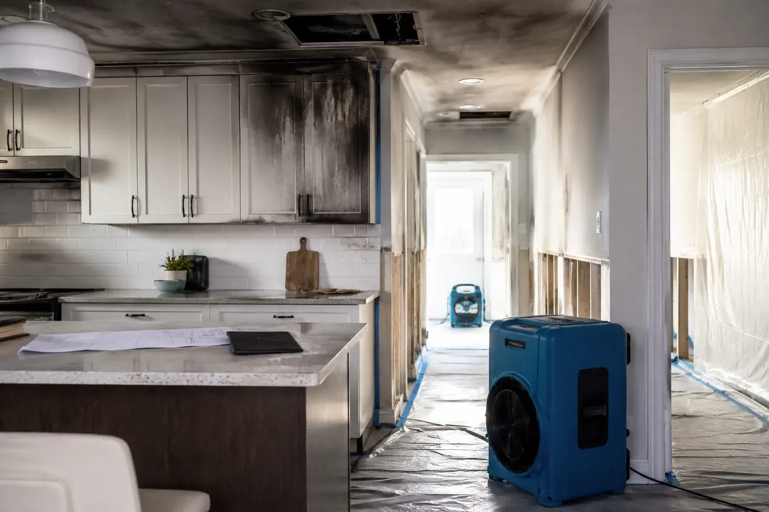 fire damage restoration service planning and restoration scope review
