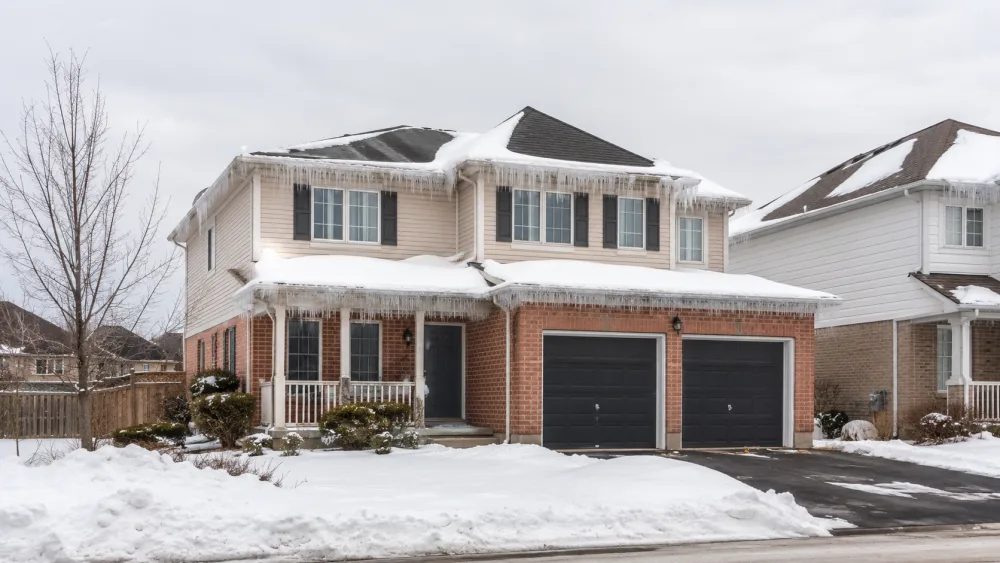 ice dam damage restoration inspection and documentation setup