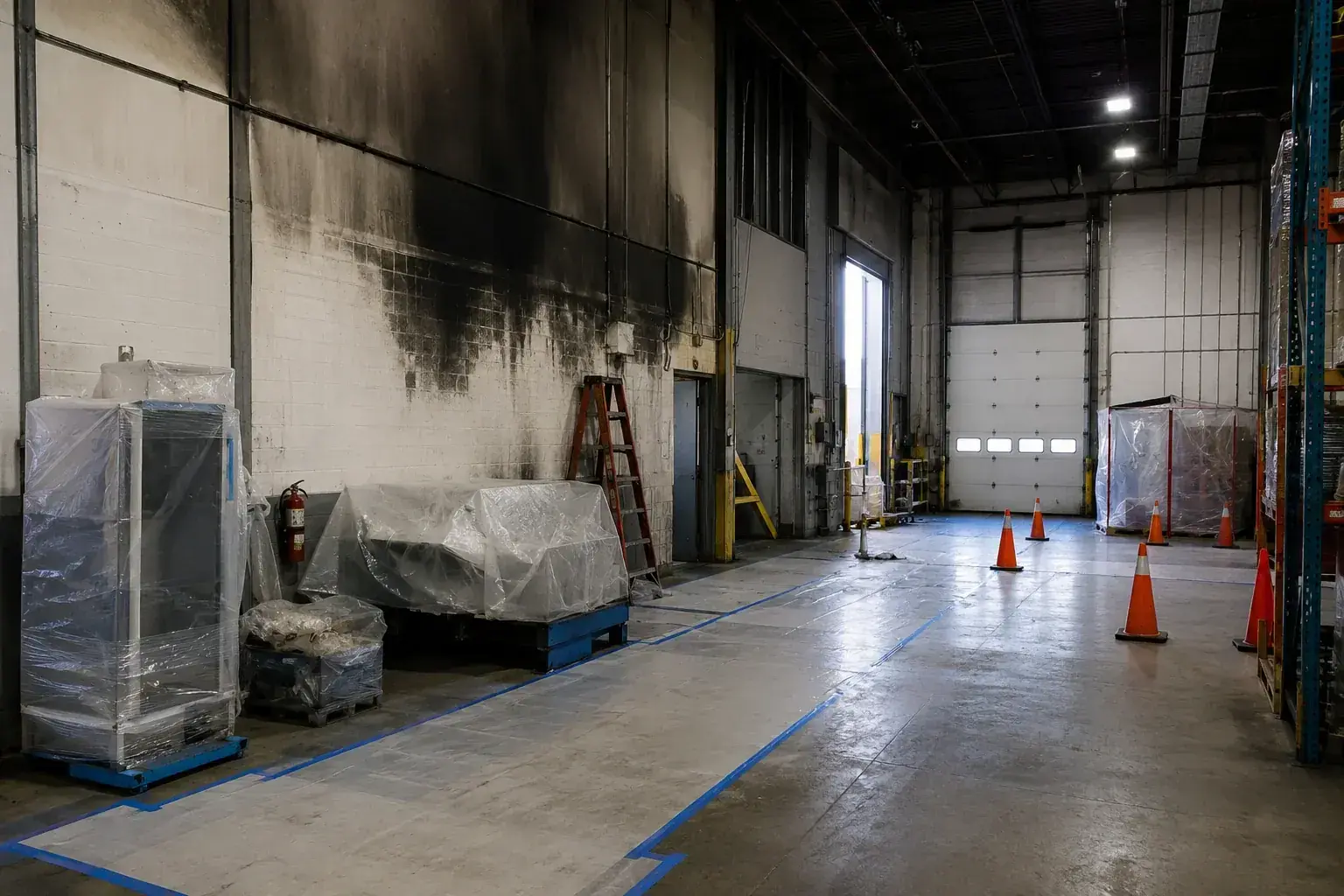 Industrial Fire Damage Restoration North York professional restoration jobsite