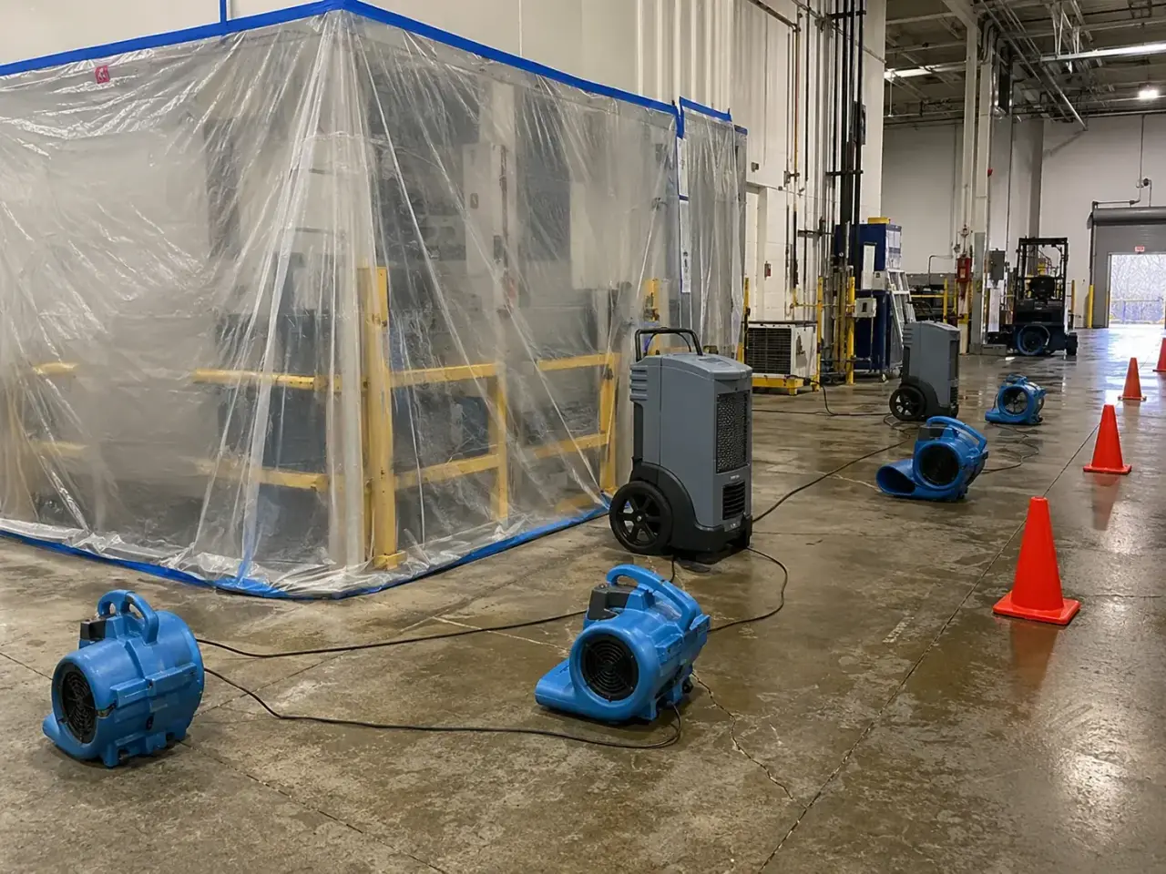 Industrial Water Damage Restoration North York restoration equipment and project planning