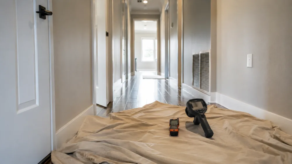 leak detection and thermal imaging inspection and documentation setup