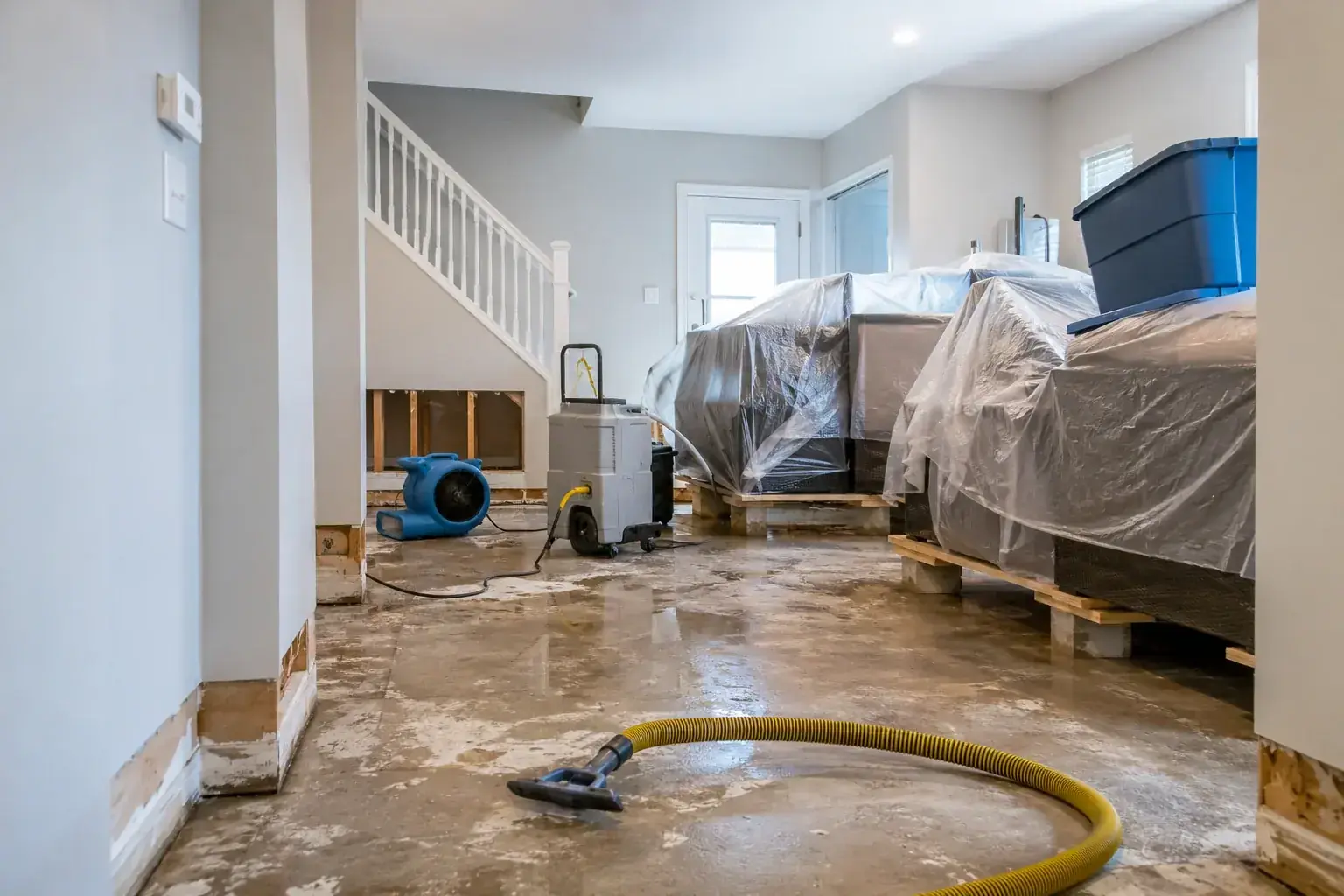 Residential Flood Damage Restoration Maple emergency restoration response