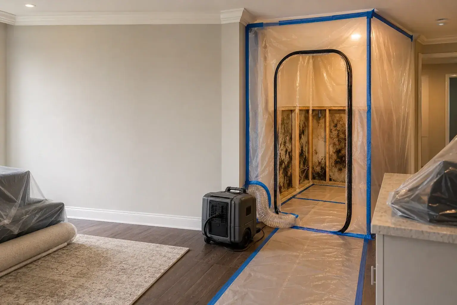 Residential Mold Remediation North York professional restoration jobsite