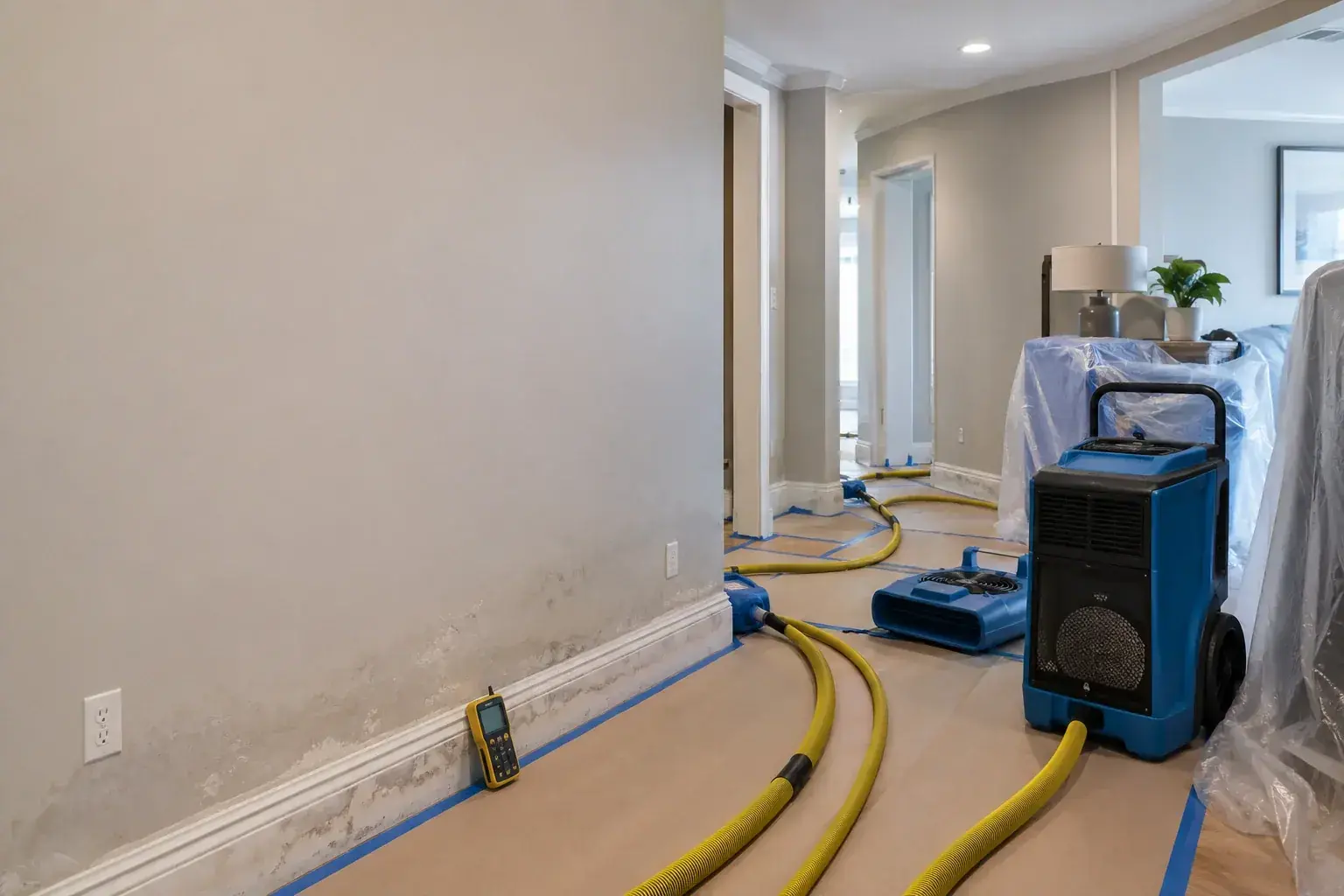 Residential Water Damage Restoration North York professional restoration jobsite