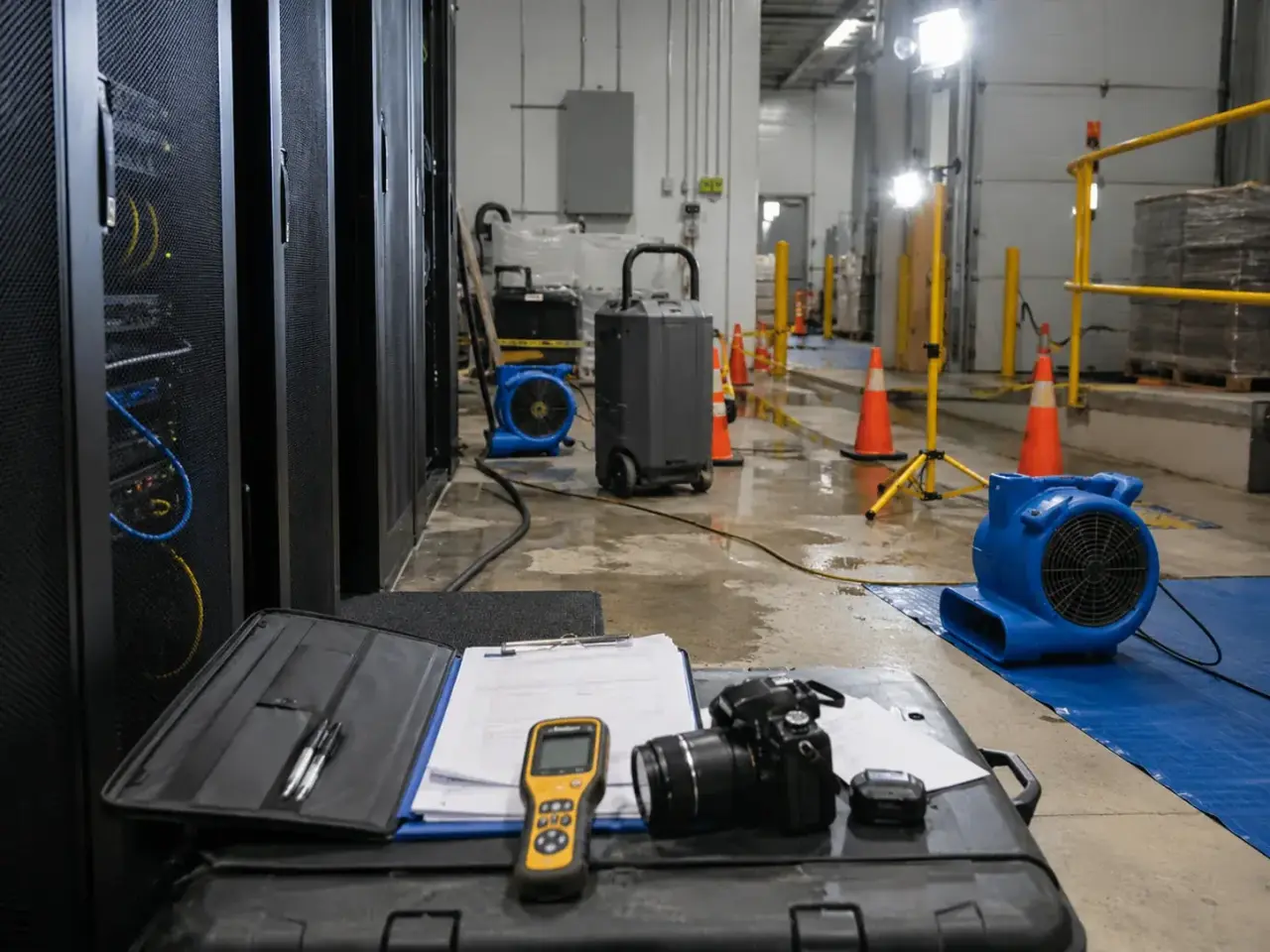 What Server Room Water Damage Restoration North York includes