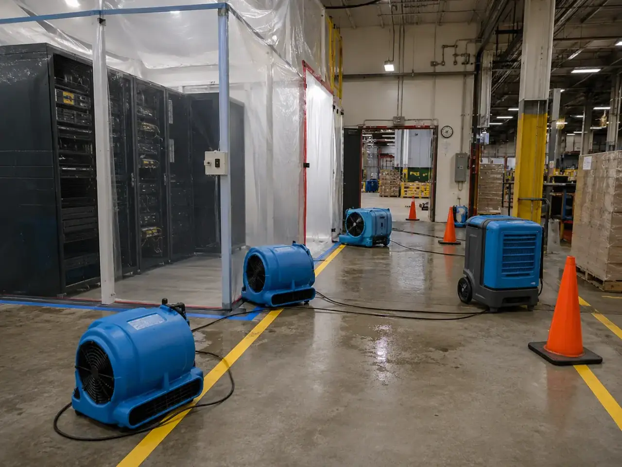 Server Room Water Damage Restoration North York inspection and documentation